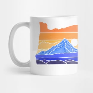Mt. Hood Sunrise Color Block Mug